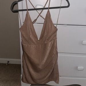 Gold sparkly cocktail dress